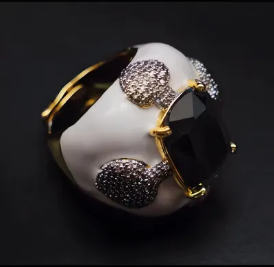 Anillo Esmalte y Ónix