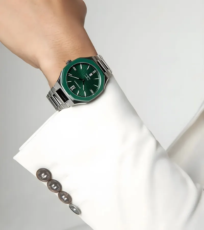 Reloj Esfera Verde de acero